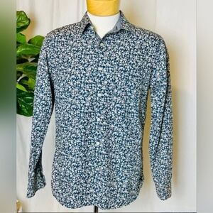 American Eagle Outfitters Navy Floral Shirt